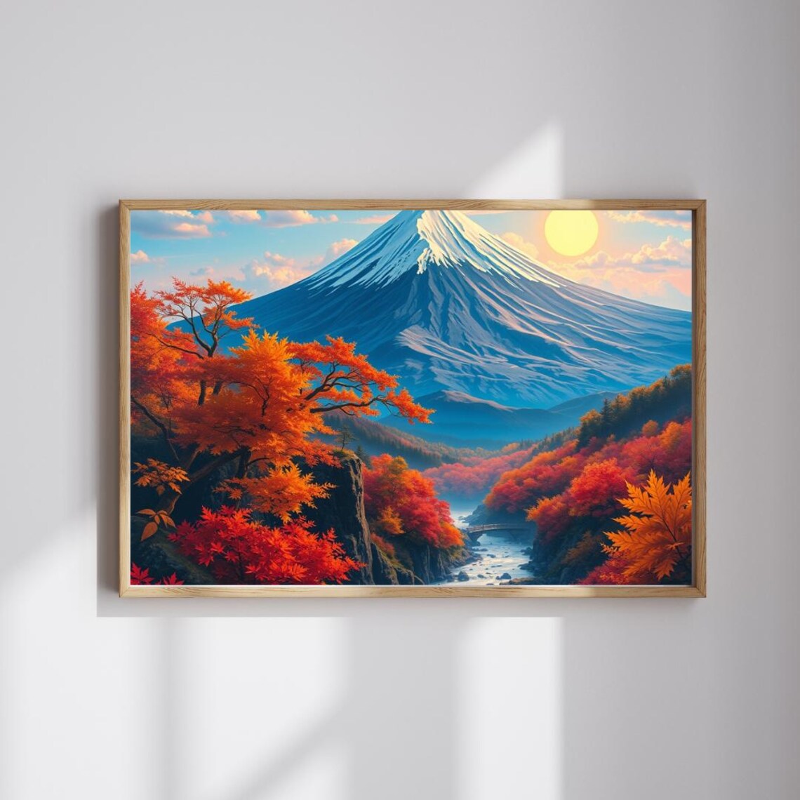 Surreal Mount Fuji Puzzle Autumn Landscape Jigsaw Game Japan Landmark