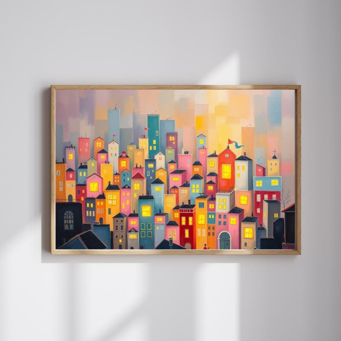 Colorful Cityscape Jigsaw Puzzle Family Fun Mindful Activity