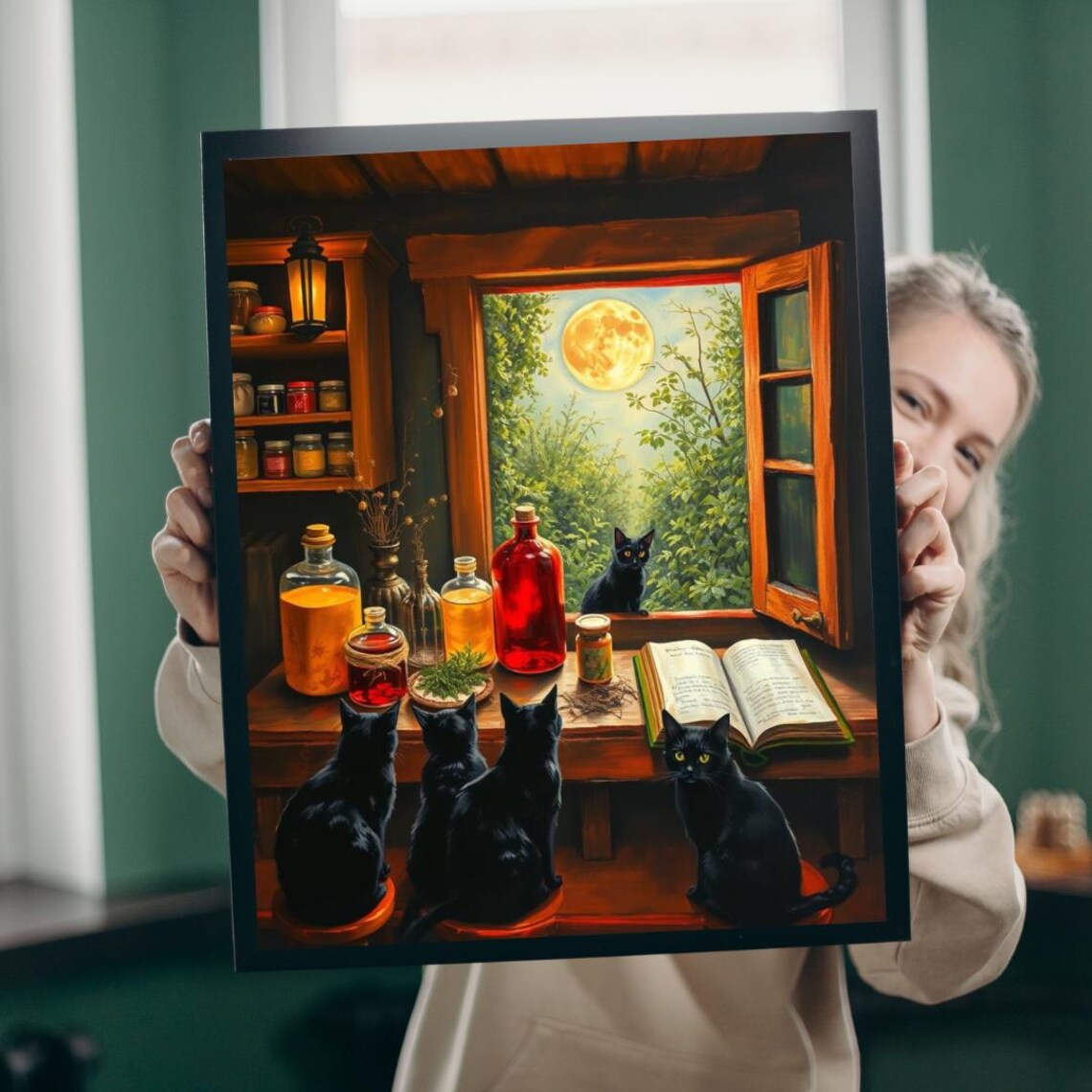 Mystical Cat Jigsaw Puzzle Autumn Alchemists Table Theme
