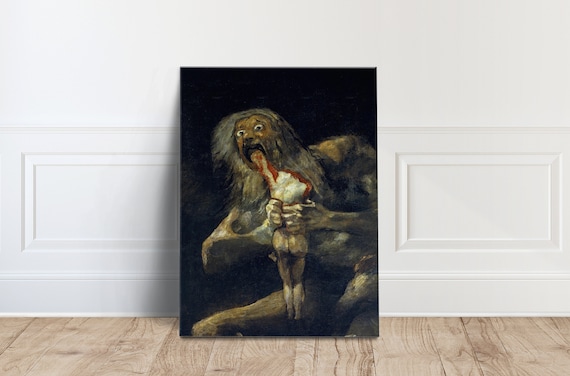 Francisco Goya Saturn Devouring His Son Dark Romantic Art Poster