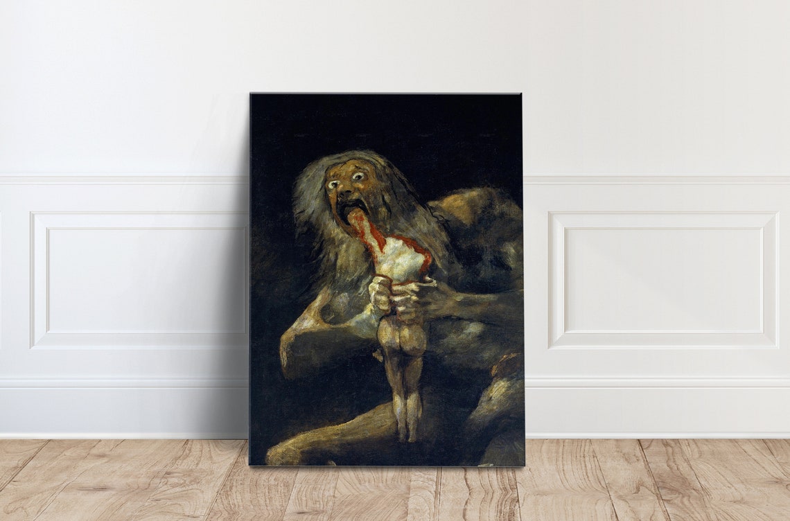 Francisco Goya Saturn Devouring His Son Dark Romantic Art Poster