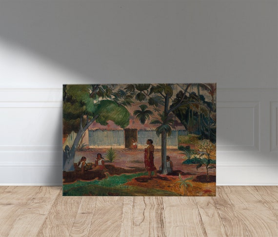The Large Tree 1891 By Paul Gauguin Canvas Wall Art Home Decor Print Poster