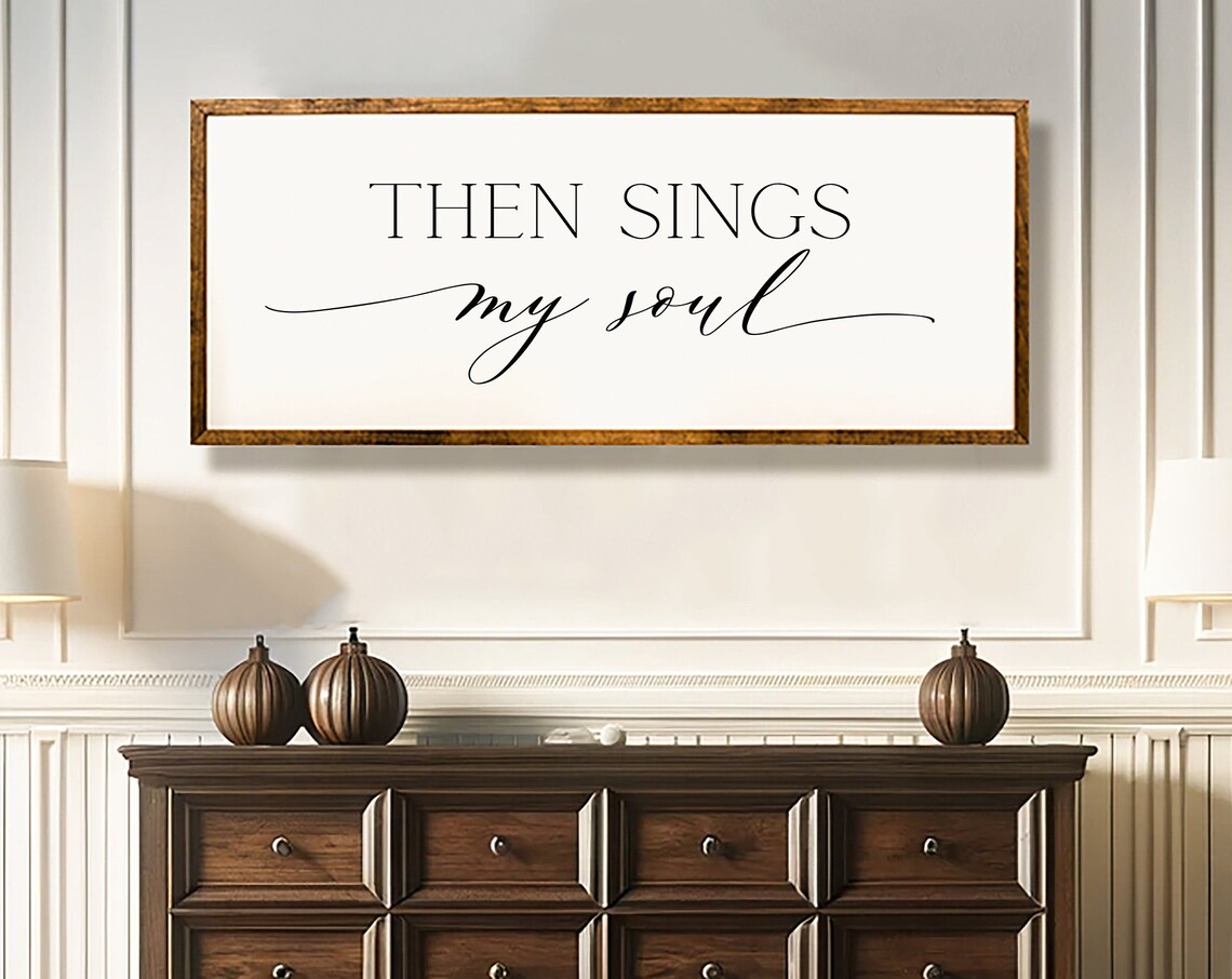 Then Sings My Soul Inspirational Hymn Art Print