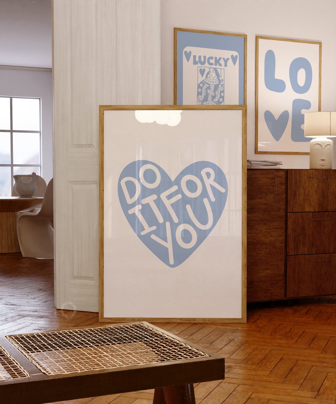 Do It For You Blue Heart Motivational Preppy Quote Wall Poster