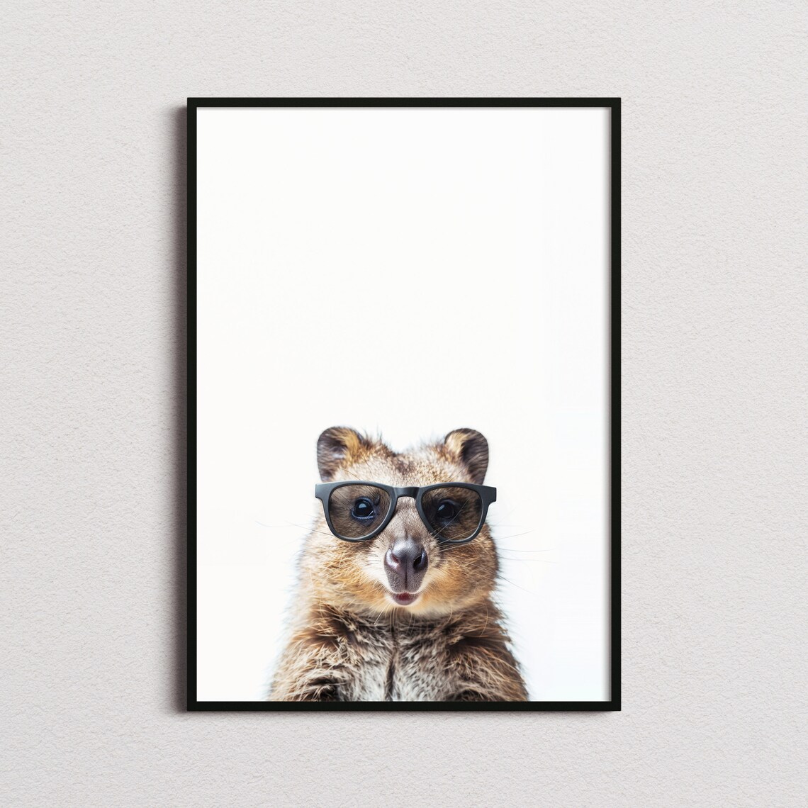 Quokka in Sunglasses Funny Animal Art Print