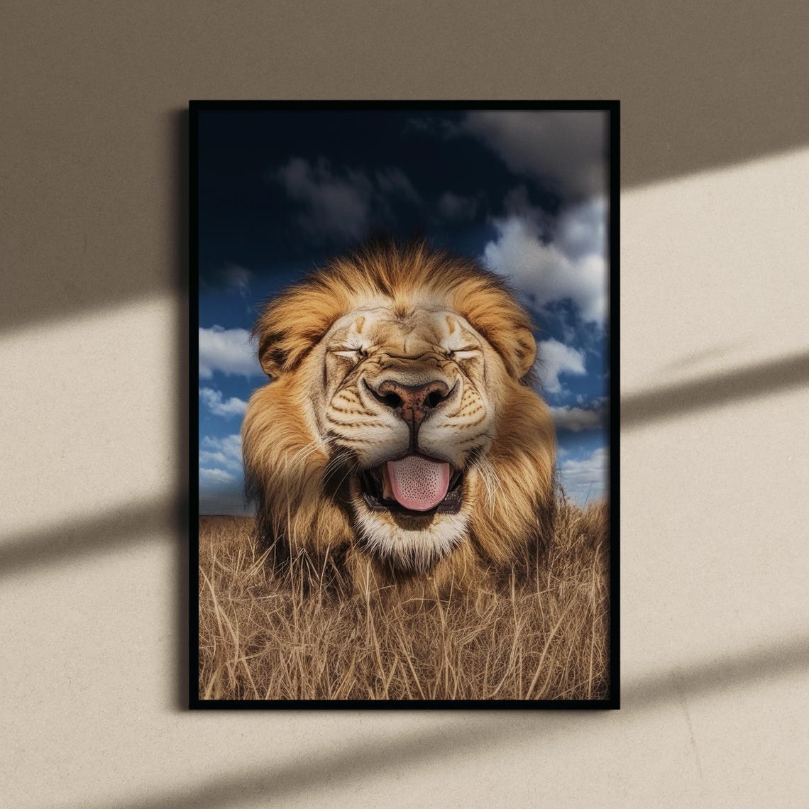 Lion Sticking Tongue Out Print Lion Print Lion Poster Lion Gifts Funny Lion Print Funny Animals Cute Animal Art Kids Bedroom Decor - Image 2