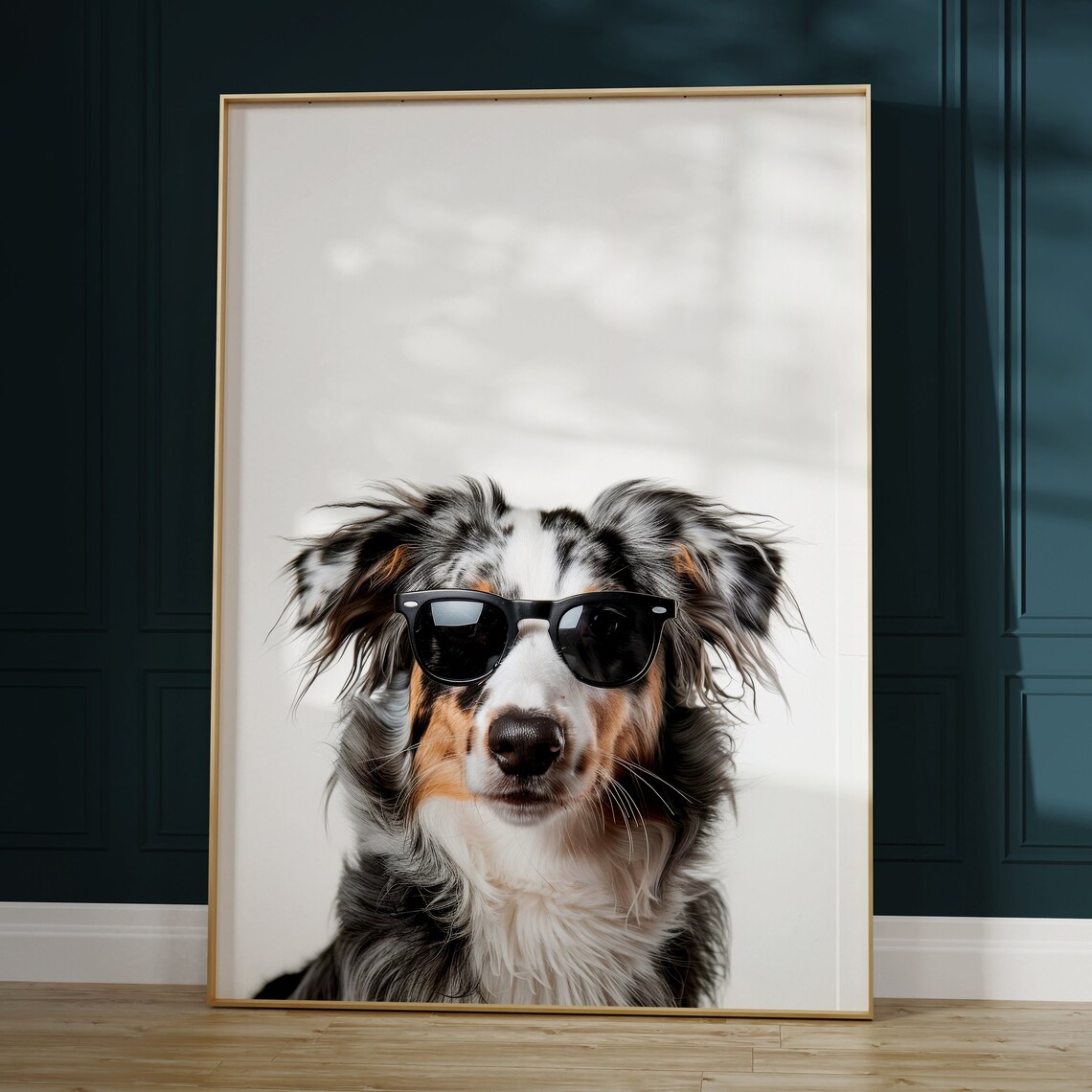 Australian Shepherd In Sunglasses Art Print - Image 2