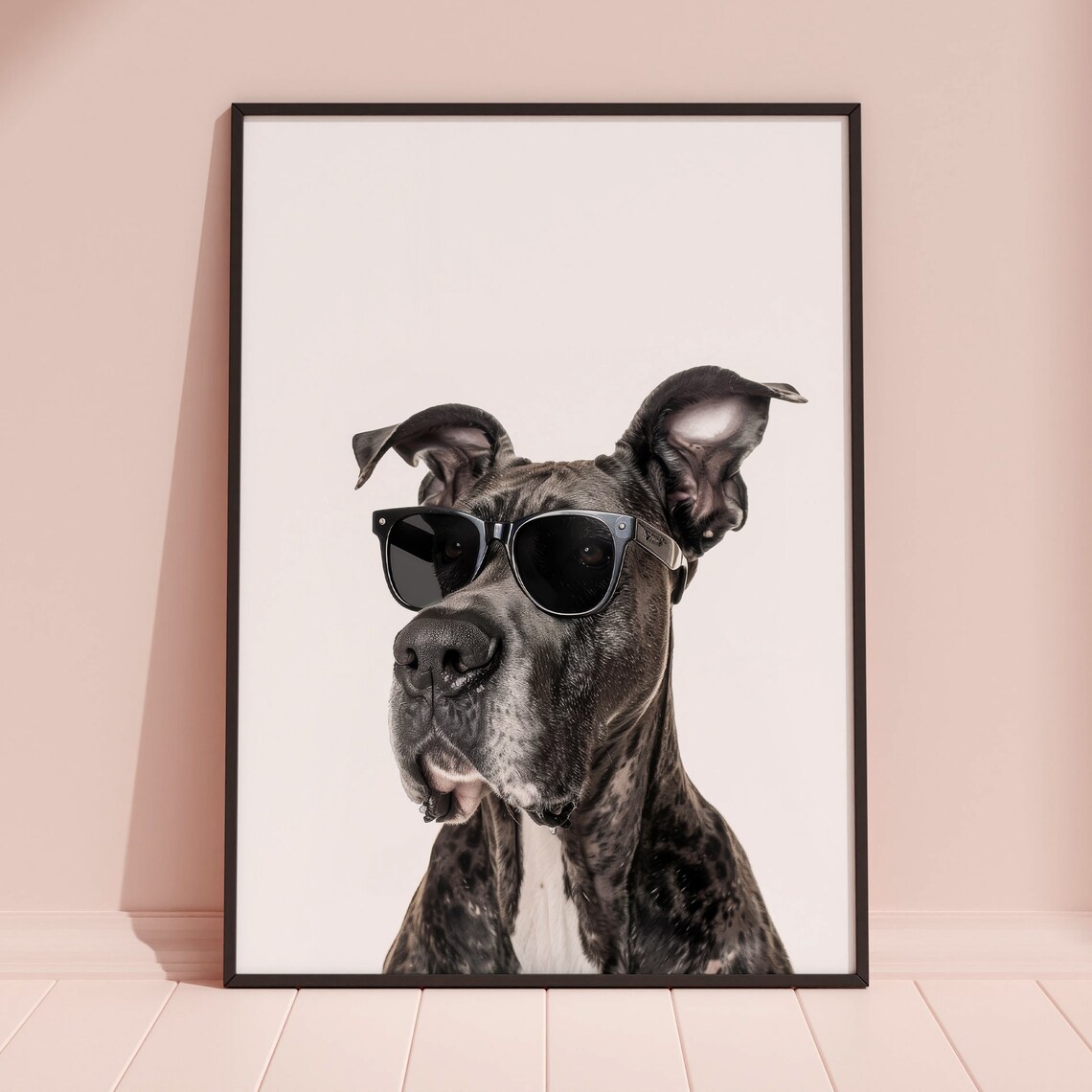 Great Dane In Sunglasses Funny Dog Art Print - Image 3