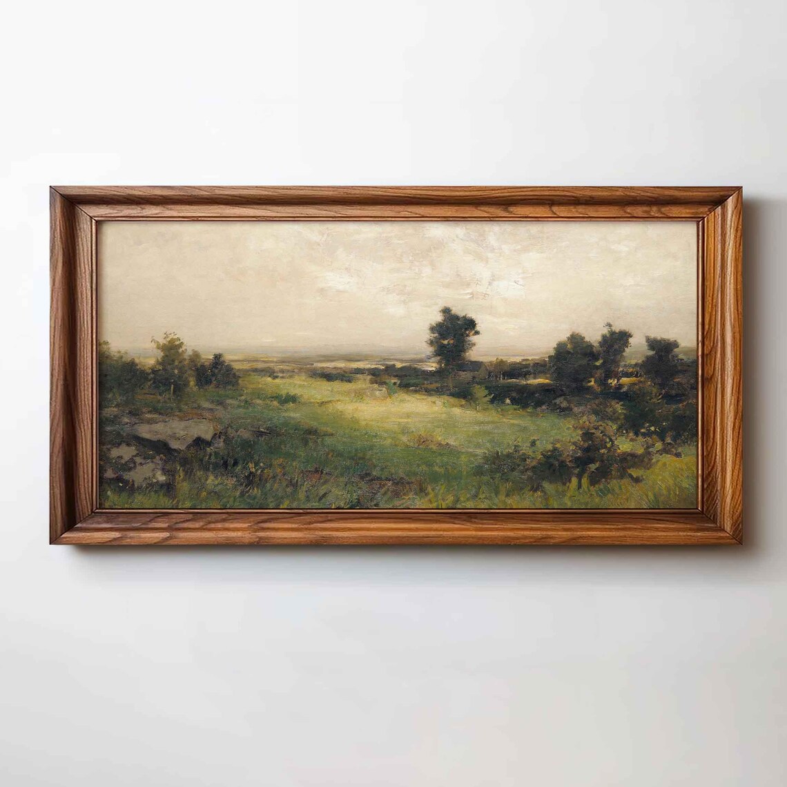 Vintage Panoramic Landscape, Rustic Country Nature Scene