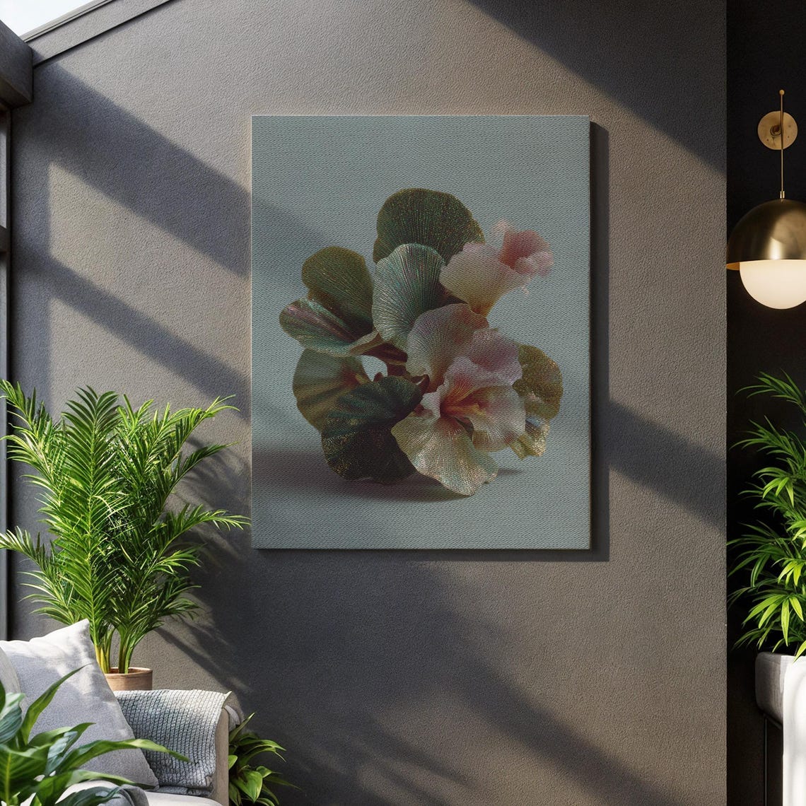 Soft Pastel Wildflower Bouquet Watercolor Delicate Floral Art Poster