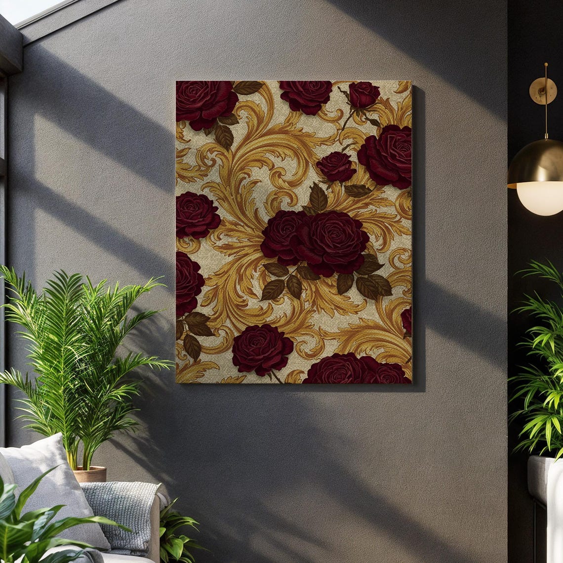 Baroque Rose, Vintage Floral Art Print