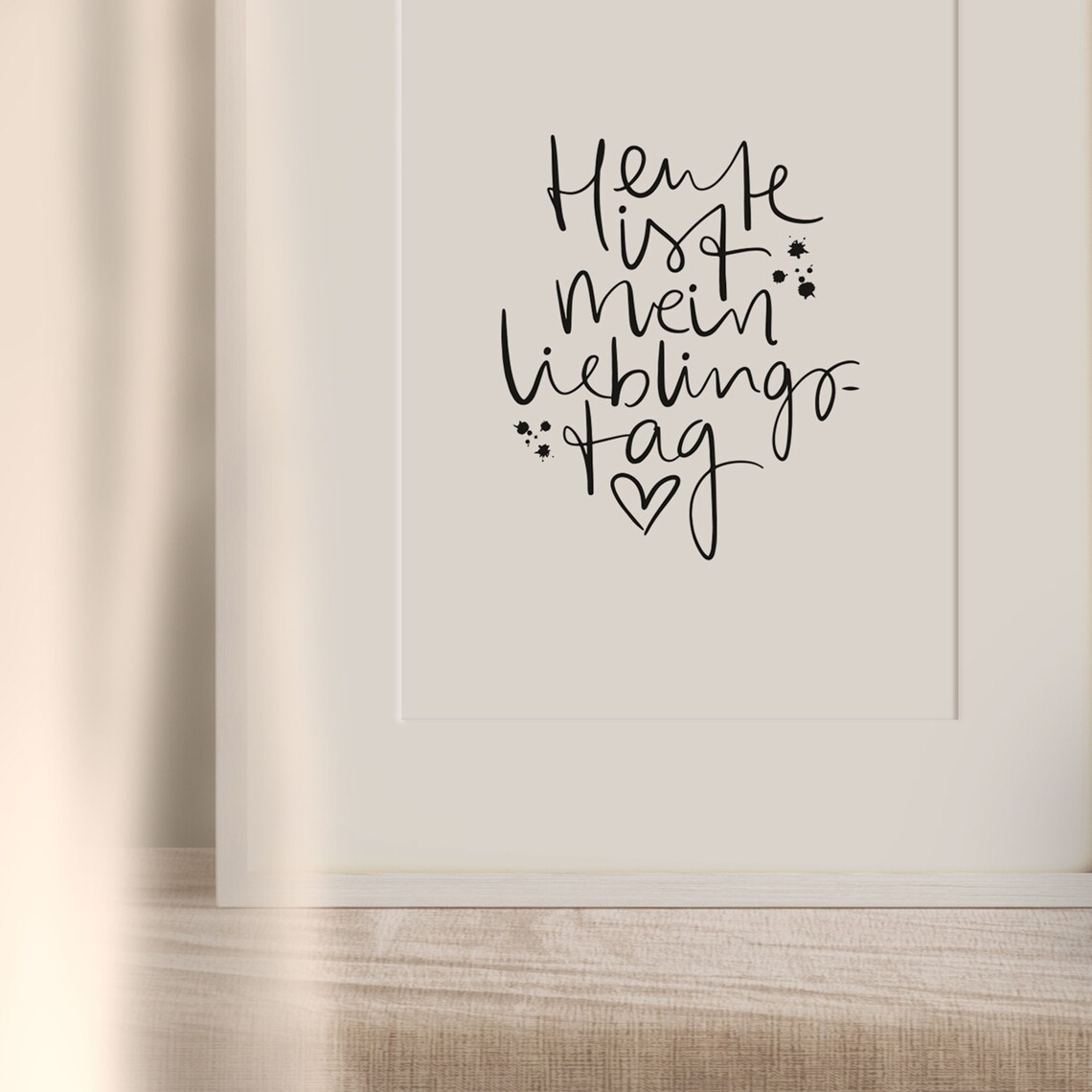 Heute Ist Mein Lieblingstag Typography Art Print - Image 2