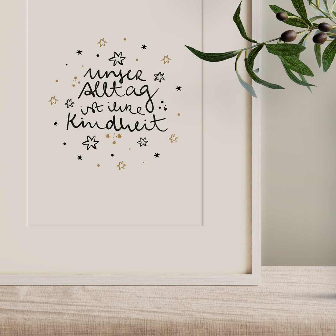 Unser Alltag Ist Ihre Kindheit Typography Art Print - Image 3
