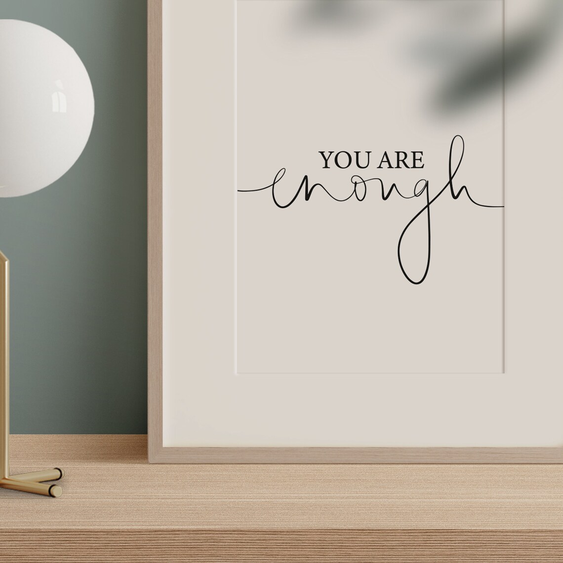 You Are Enough Typography Art Print, Spiritual Peace - Image 3