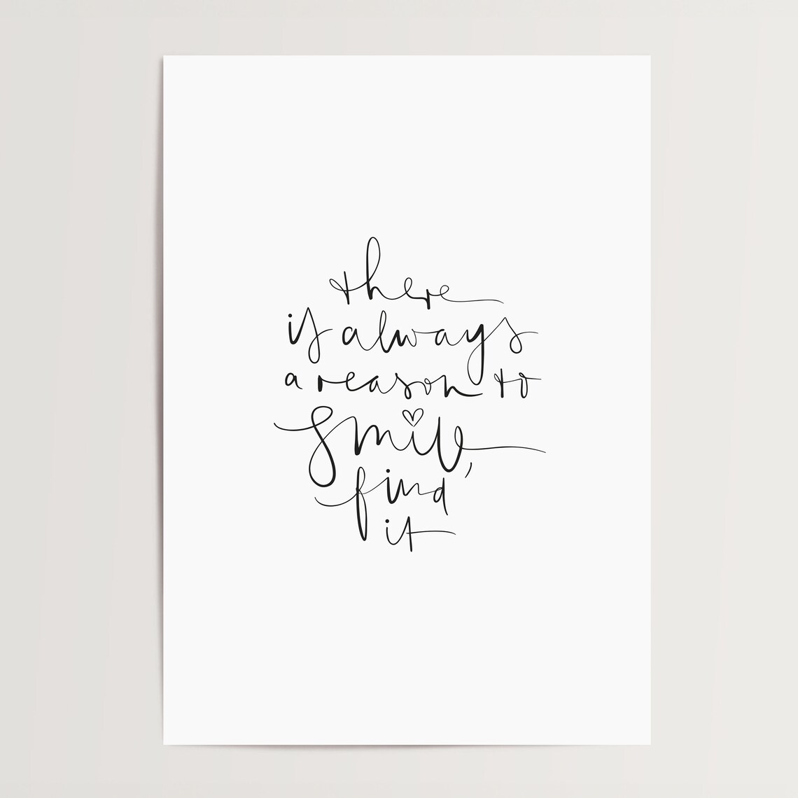 There Is Always A Reason To Smile Quote Art Print - Image 4