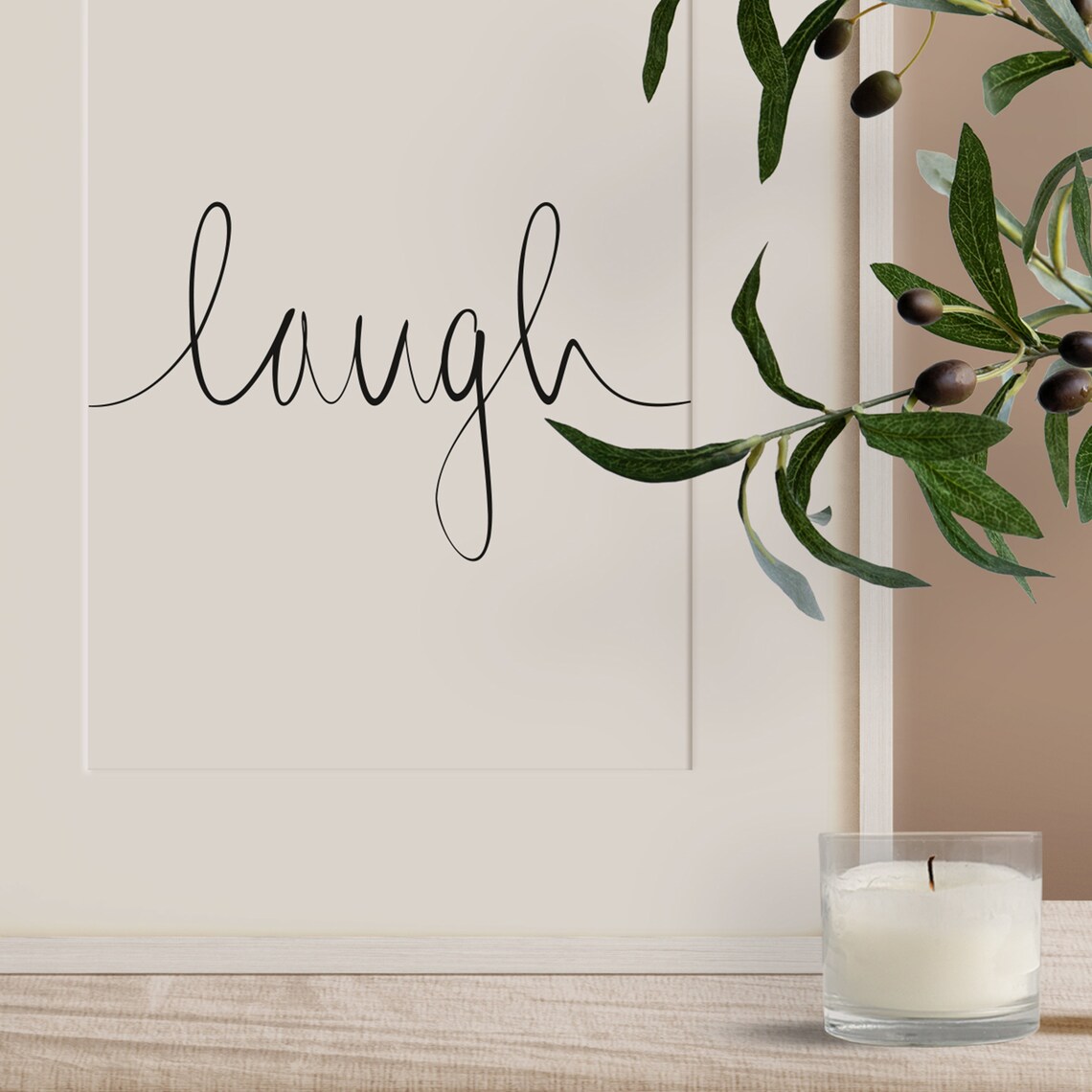 Typography Art Poster Print, Happy Family Friends - Image 3