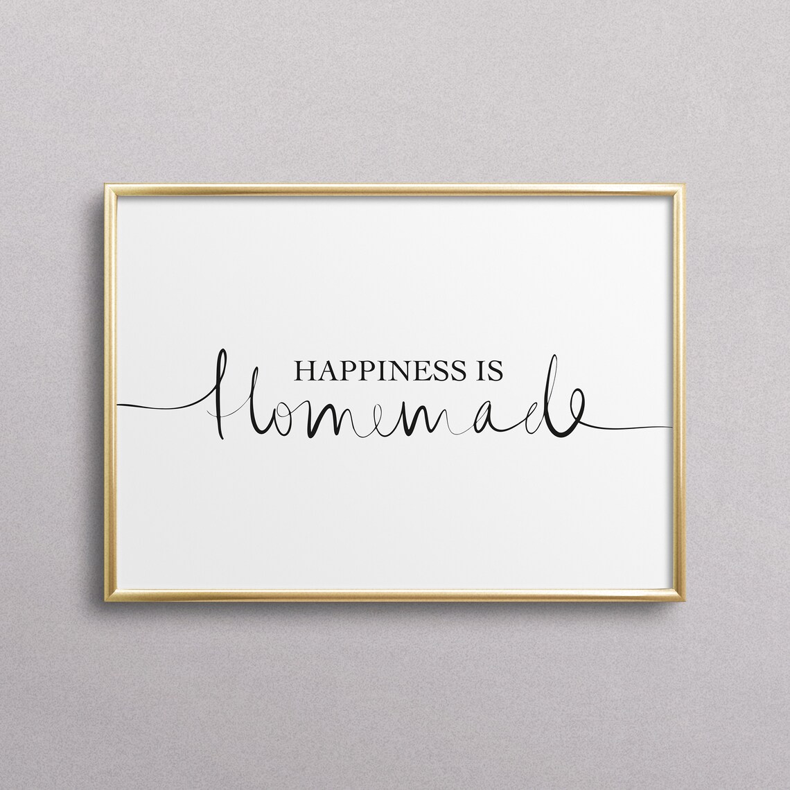 Happiness Is Homemade Typography Art Print