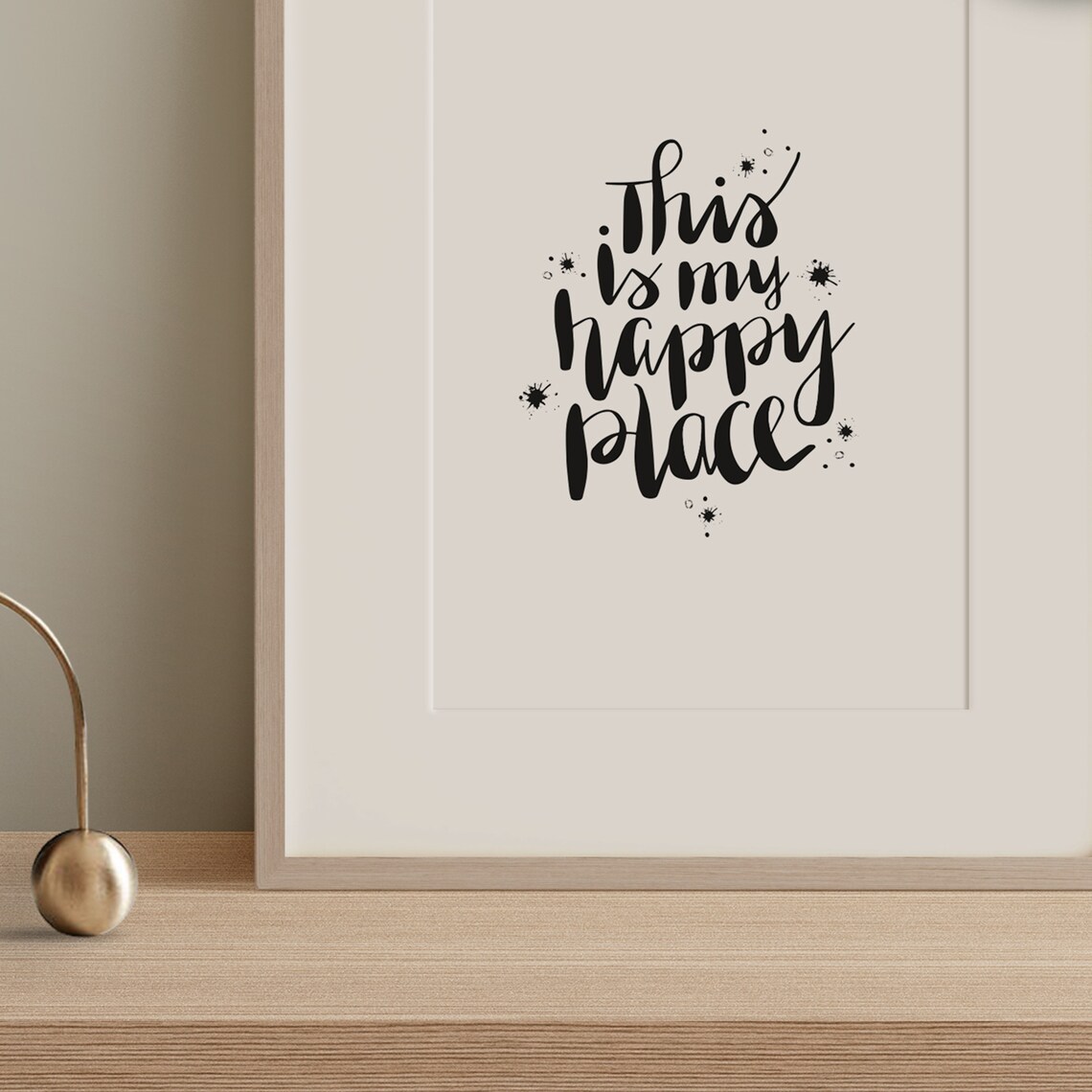 This Is My Happy Place Typography Art Print - Image 3