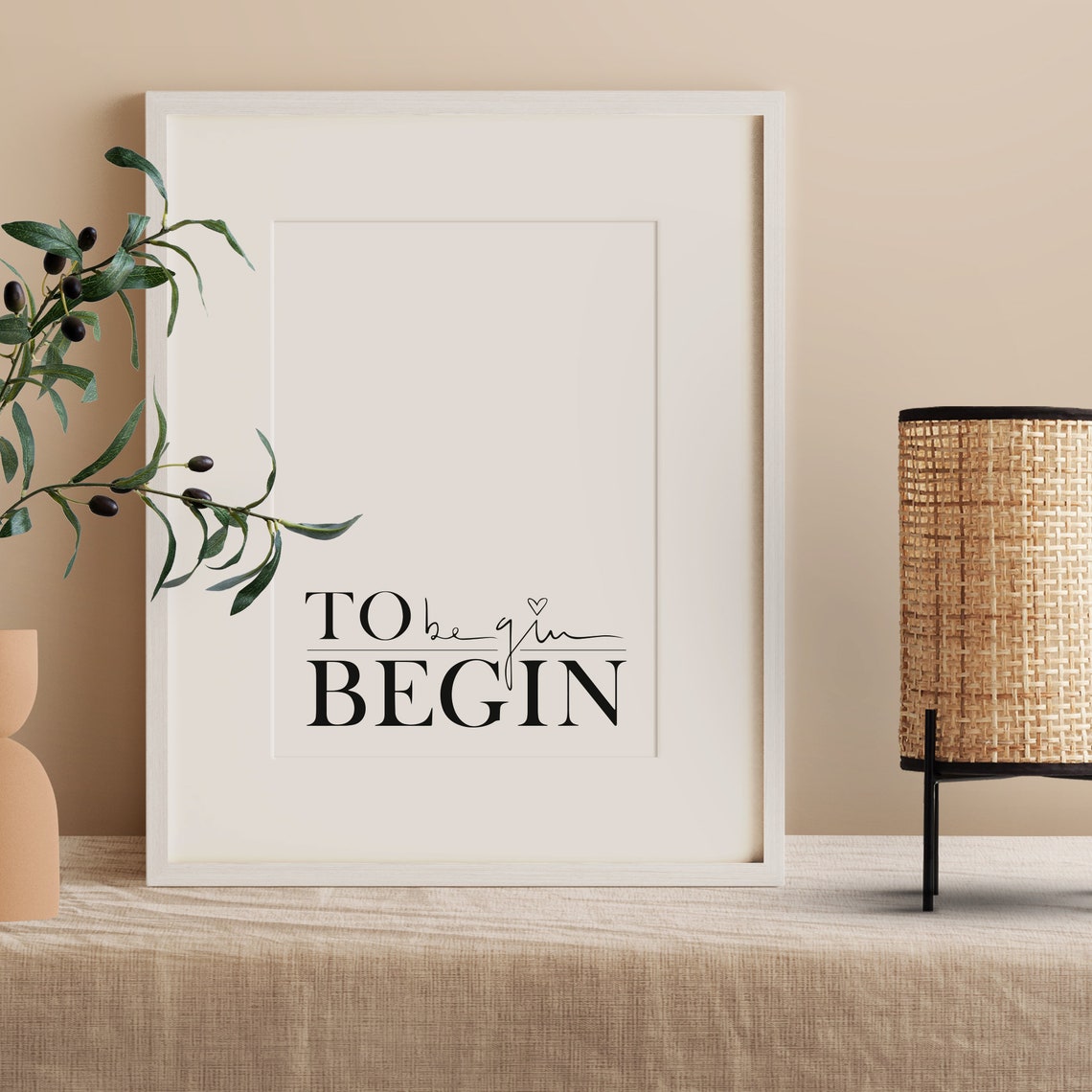 To Begin Begin Bold Serif Playful Fresh Start Wall Quote Poster - Image 2