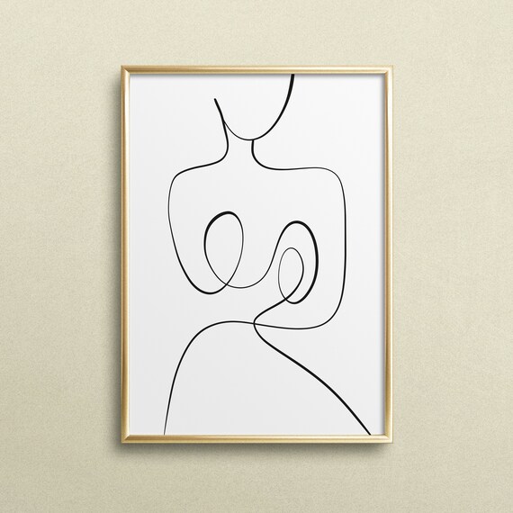 Silhouette Home Decor Instant Wall Art Gallery Interior Print Design Line Art