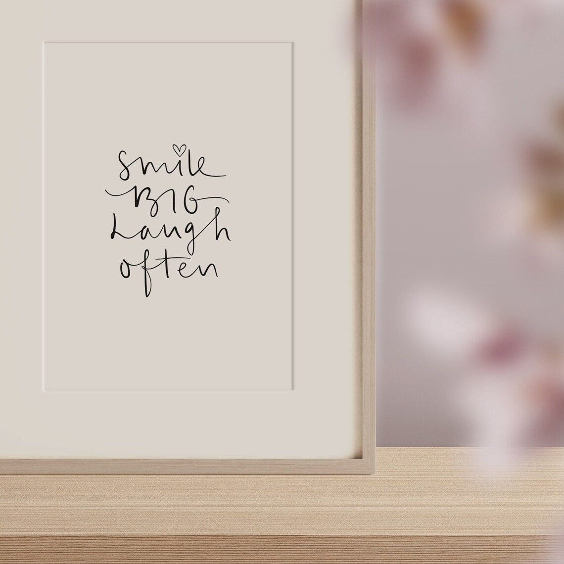 Smile Big Laugh Often Typography Art Print - Image 3