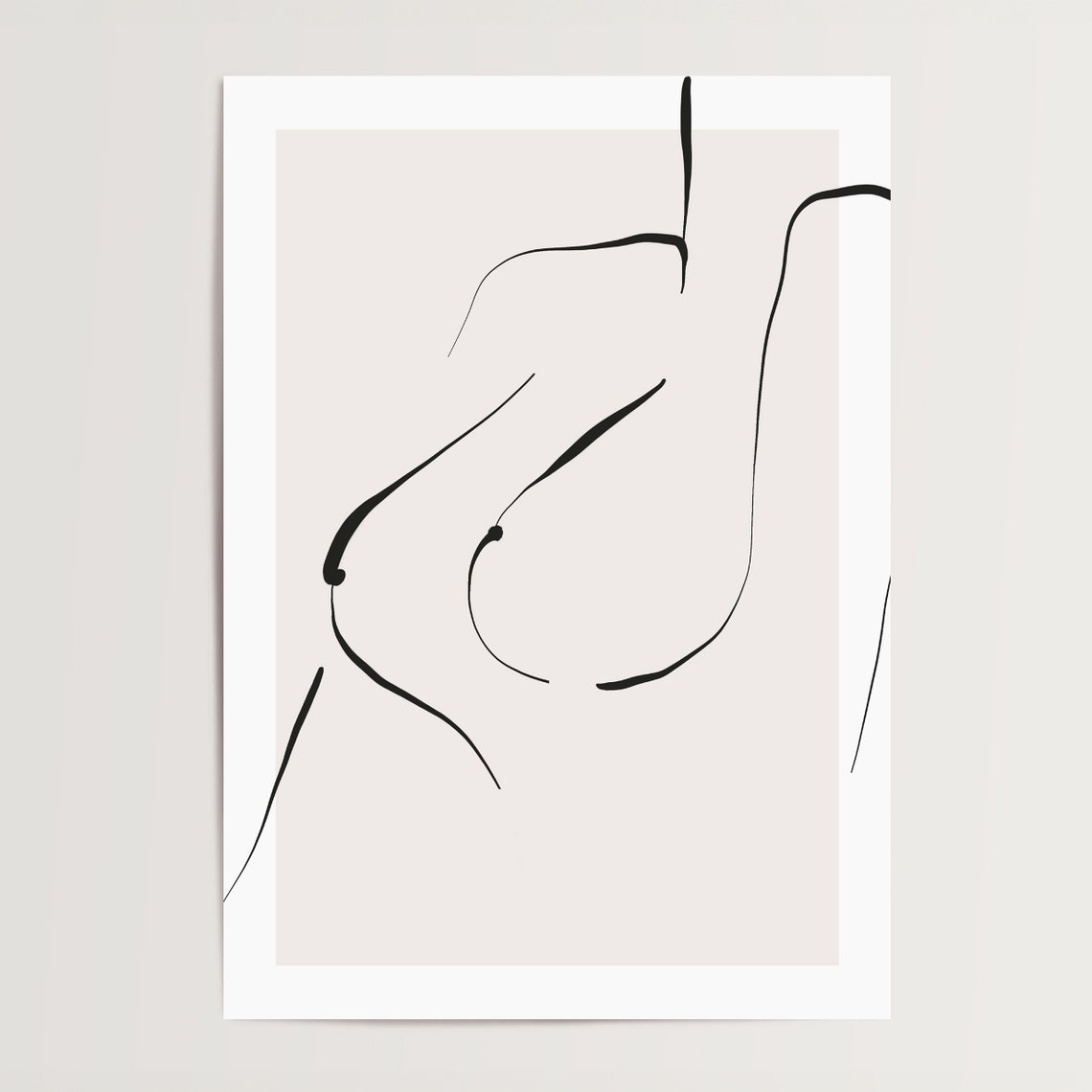 Female Torso Single Line Art Minimalist Abstract Body Poster - Image 4