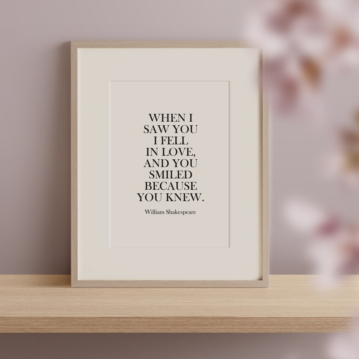 When I Saw You I Fell In Love Quote Art Print - Image 2