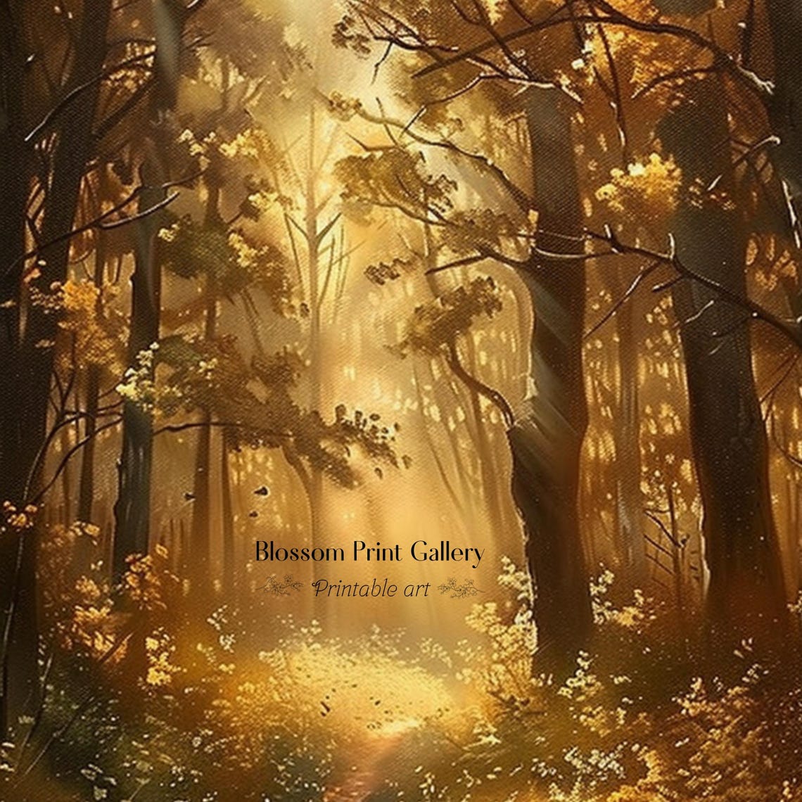 Enchanted Autumn Landscape Print Fall Path Forest Poster Rustic Fall Decor Moody Landscape Wall Art Farmhouse Decor 710 - Image 4