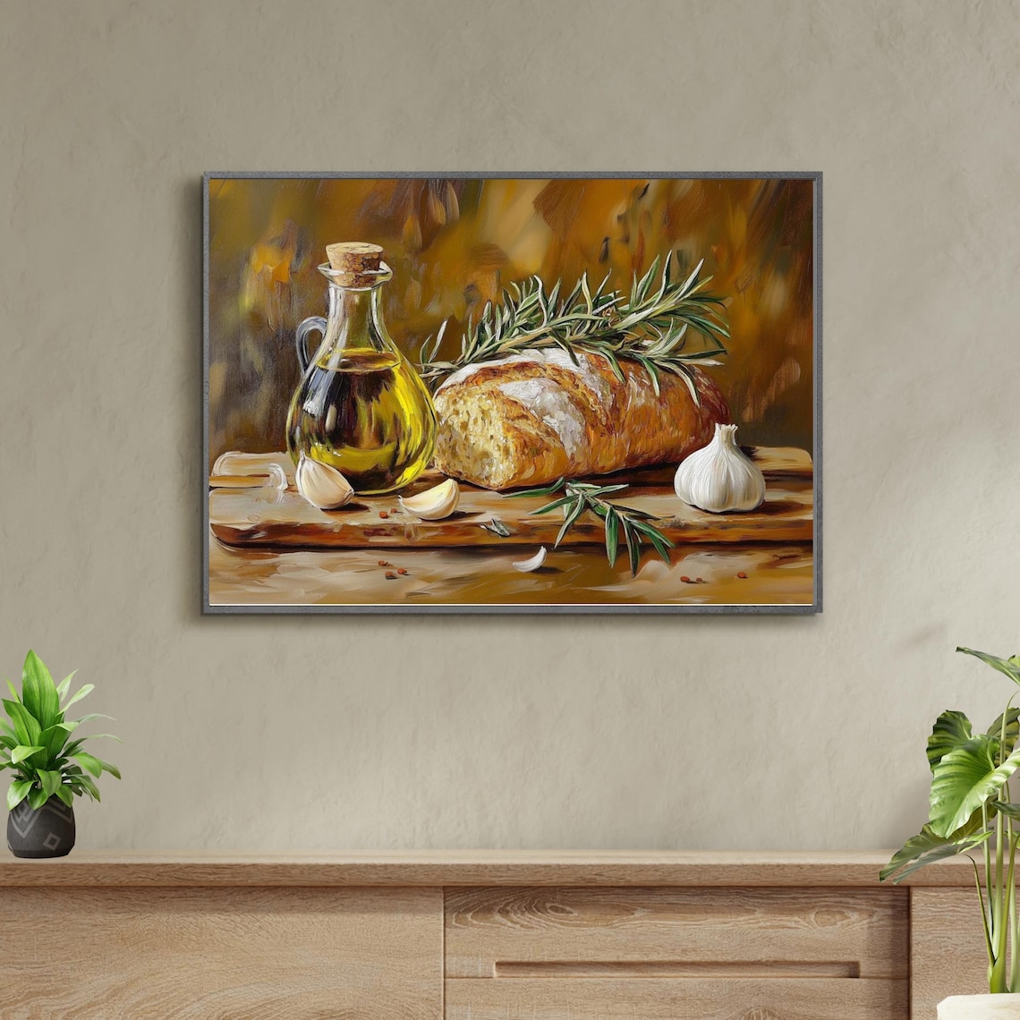Vintage Bread Still Life, Country Kitchen Art Print - Image 3