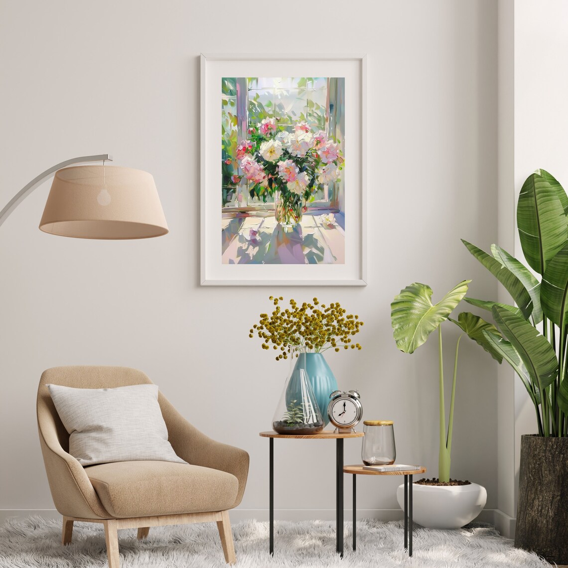 Spring Flowers In The Vase Still Life Art Print - Image 6