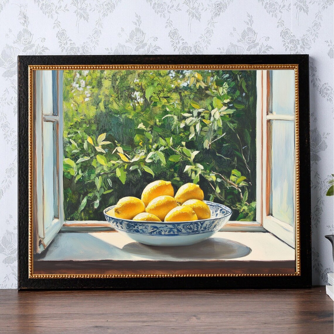 Bowl Of Lemon Still Life, Mediterranean Summer Art - Image 2