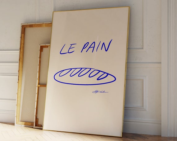 Le Pain Retro Food Cafe Bar Cart Art Print