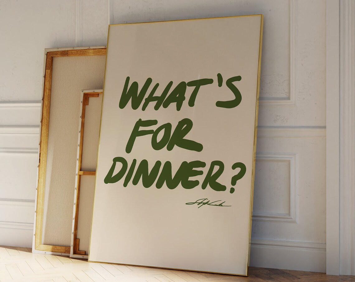 Whats For Dinner Mid-Century Kitchen Art Print