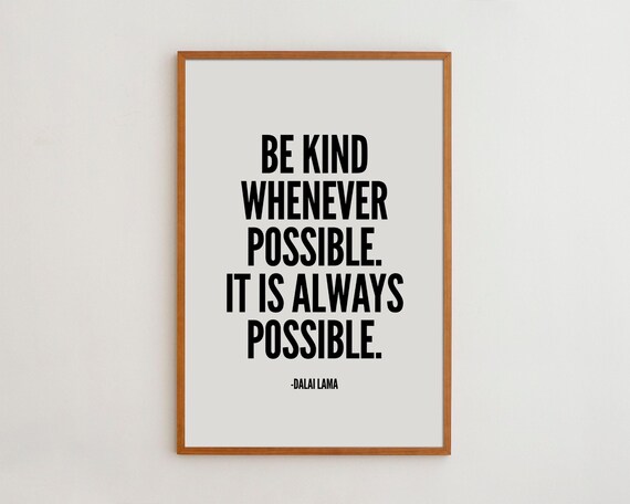 Dalai Lama Quote Typography Art Print