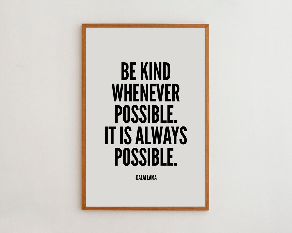 Dalai Lama Quote Typography Art Print