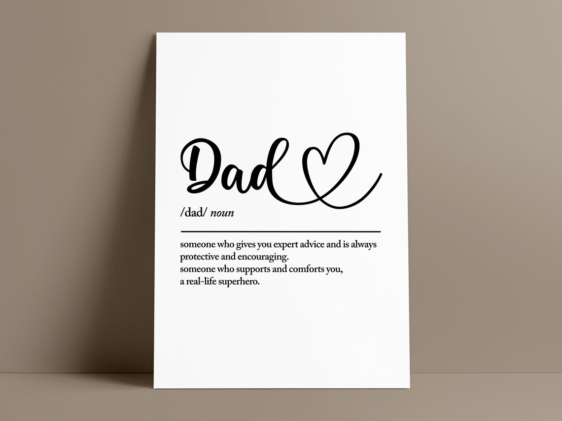 Dad Definition Wall Art, Birthday Gift From Kids - Image 3