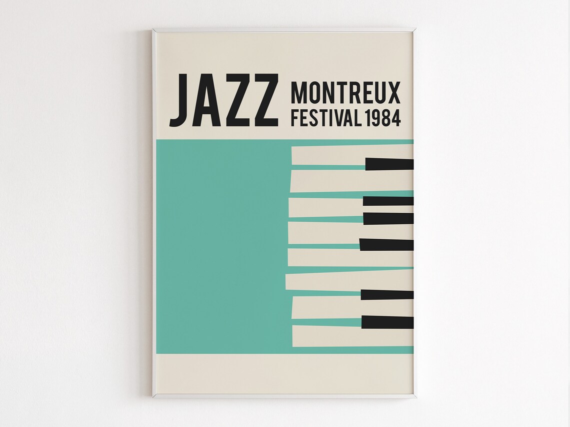 Jazz Poster, Retro Mid-Century Music Art Print