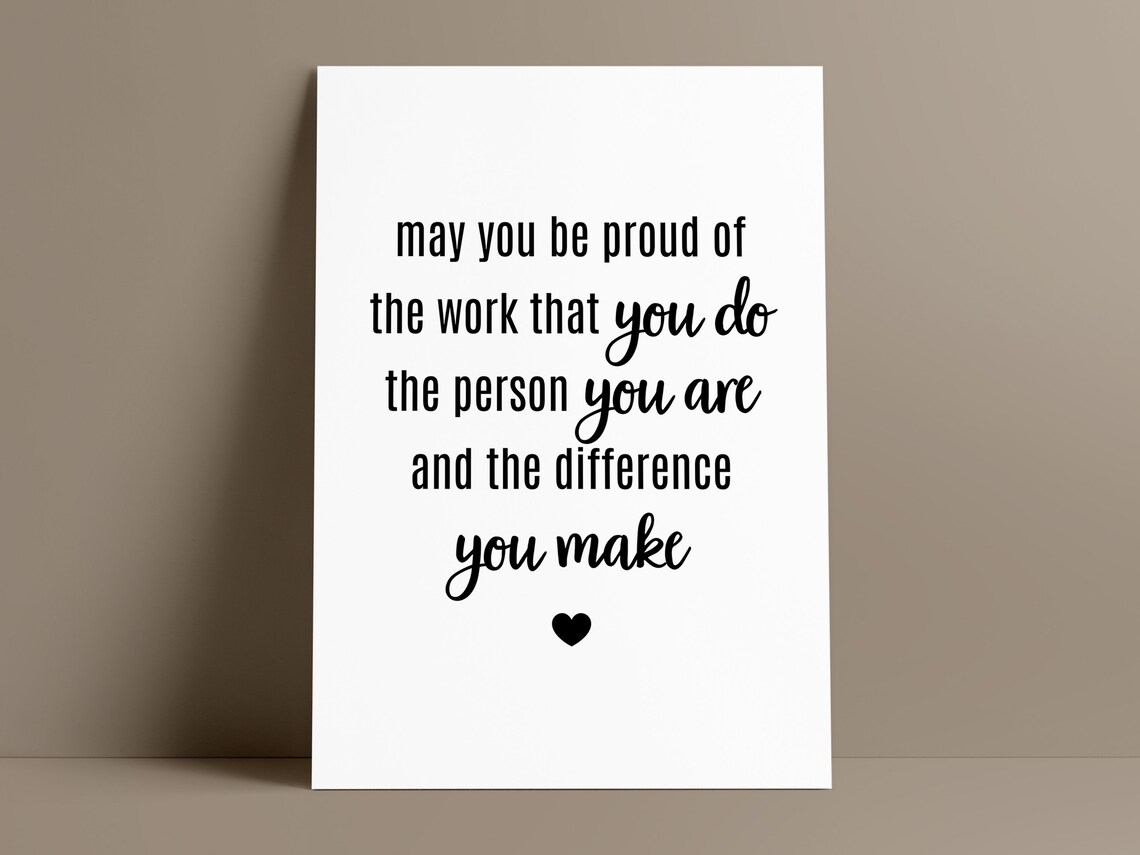 Difference Maker Thank You Mentor Gift Art Print - Image 3
