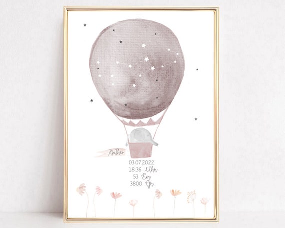 Gift Birth Personalized Nursery Picture Gift For Baby Zodiac Image Child