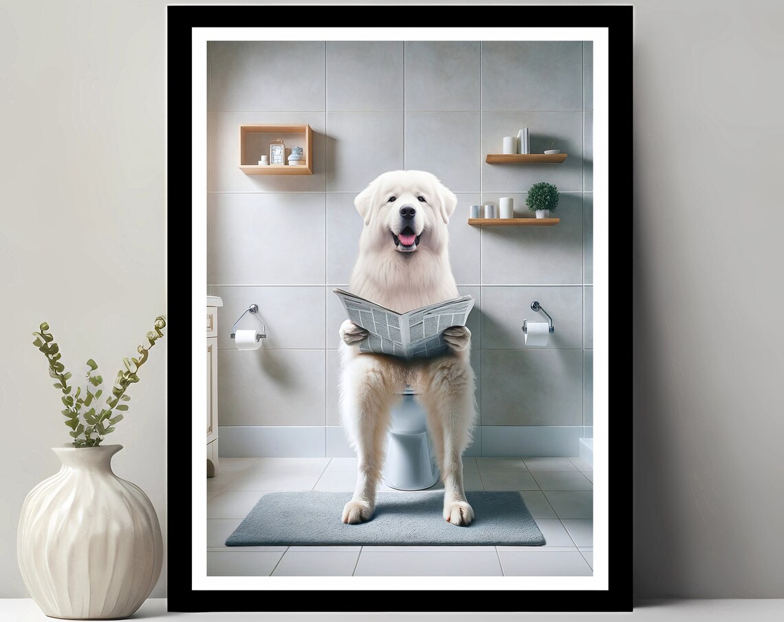 Maremma Sheepdog Bathroom Animal Art Print