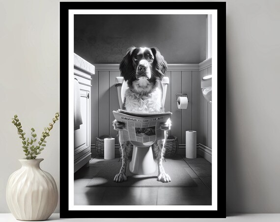 Stabyhoun Wall Art Funny Bathroom Decor In Toilet Animal Petshop Dog Gift