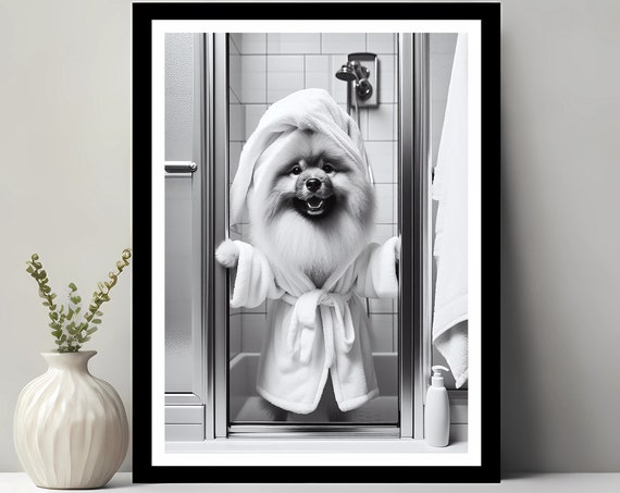 Keeshond Wall Art Bathroom Print Photo Gift Funny Decor