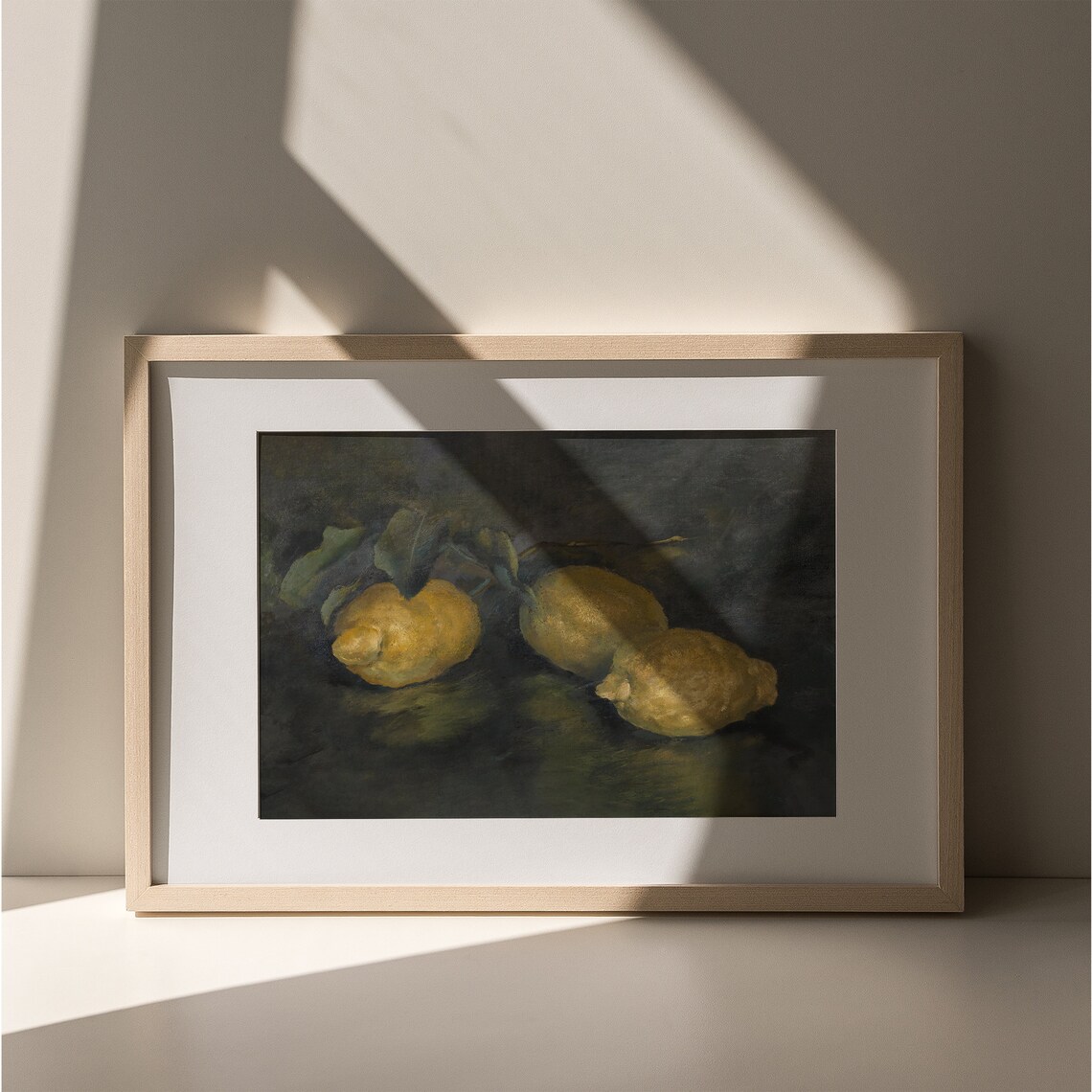 Vintage Lemon Print Still Life Fruit Painting Kitchen Decor Cottagecore Wall Art - Image 6