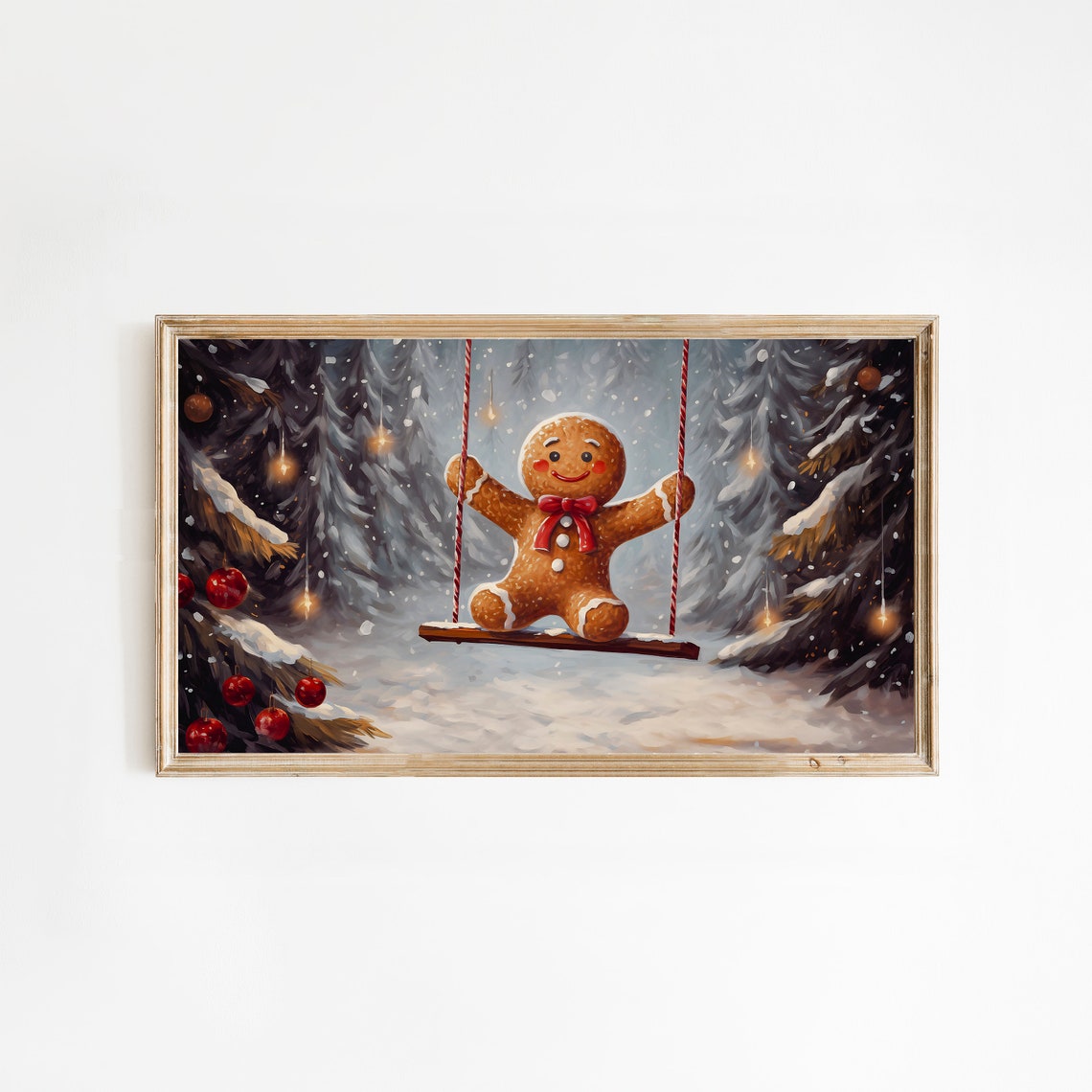 Set of 9 Vintage Christmas Prints Santa Winter Gallery Wall Poster - Image 6