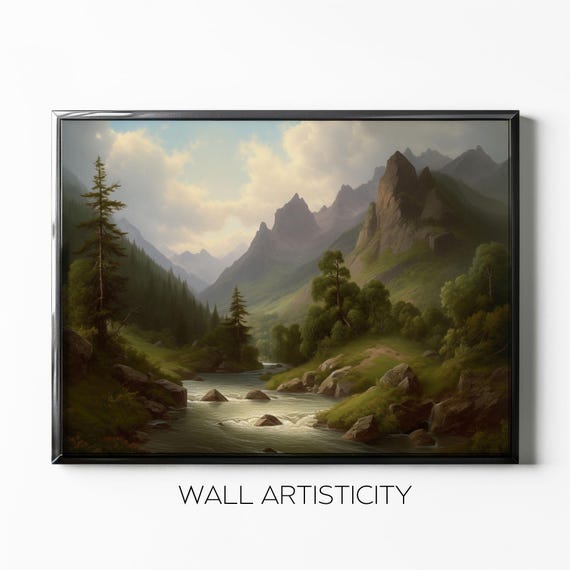 Mountain Landscape Art Print, Nature Wall Decor