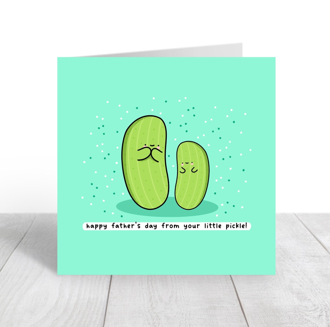 Cute Pickle Pair Happy Fathers Day From Your Little Pickle Wall Art - Image 5