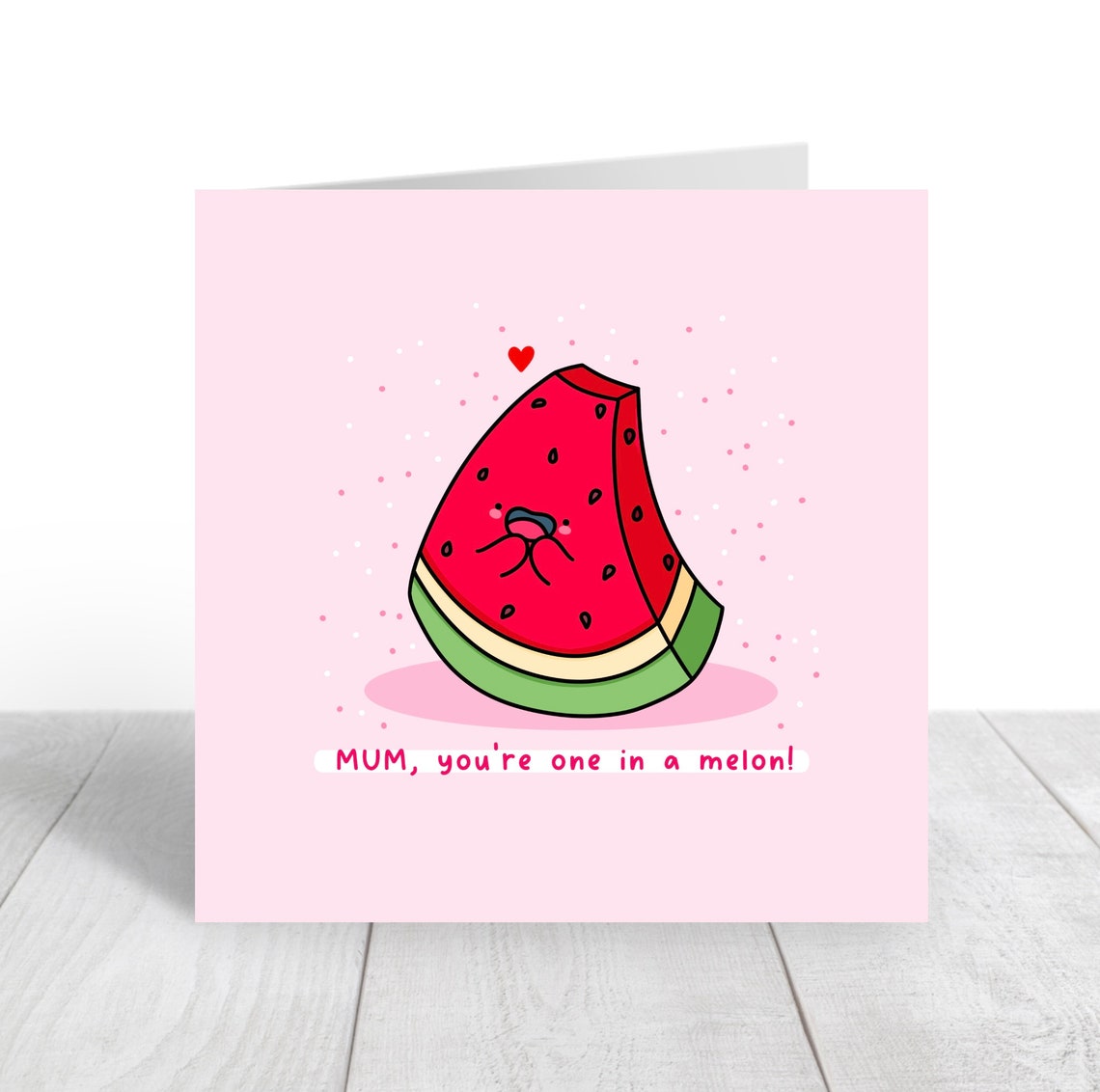 Watermelon Slice MUM Youre One In A Melon Mothers Day Wall Art - Image 5