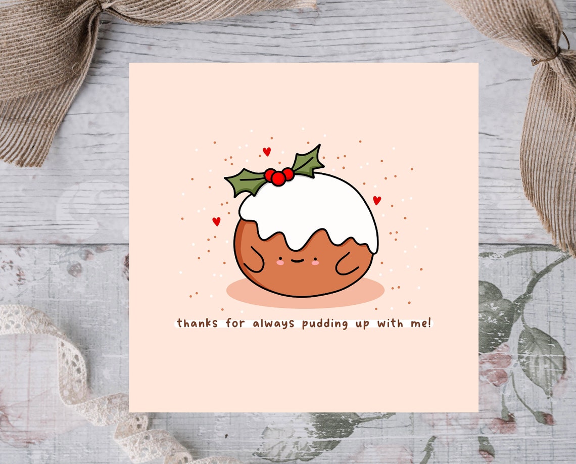 Thanks For Always Pudding Up With Me Kawaii Pudding Love Poster - Image 2