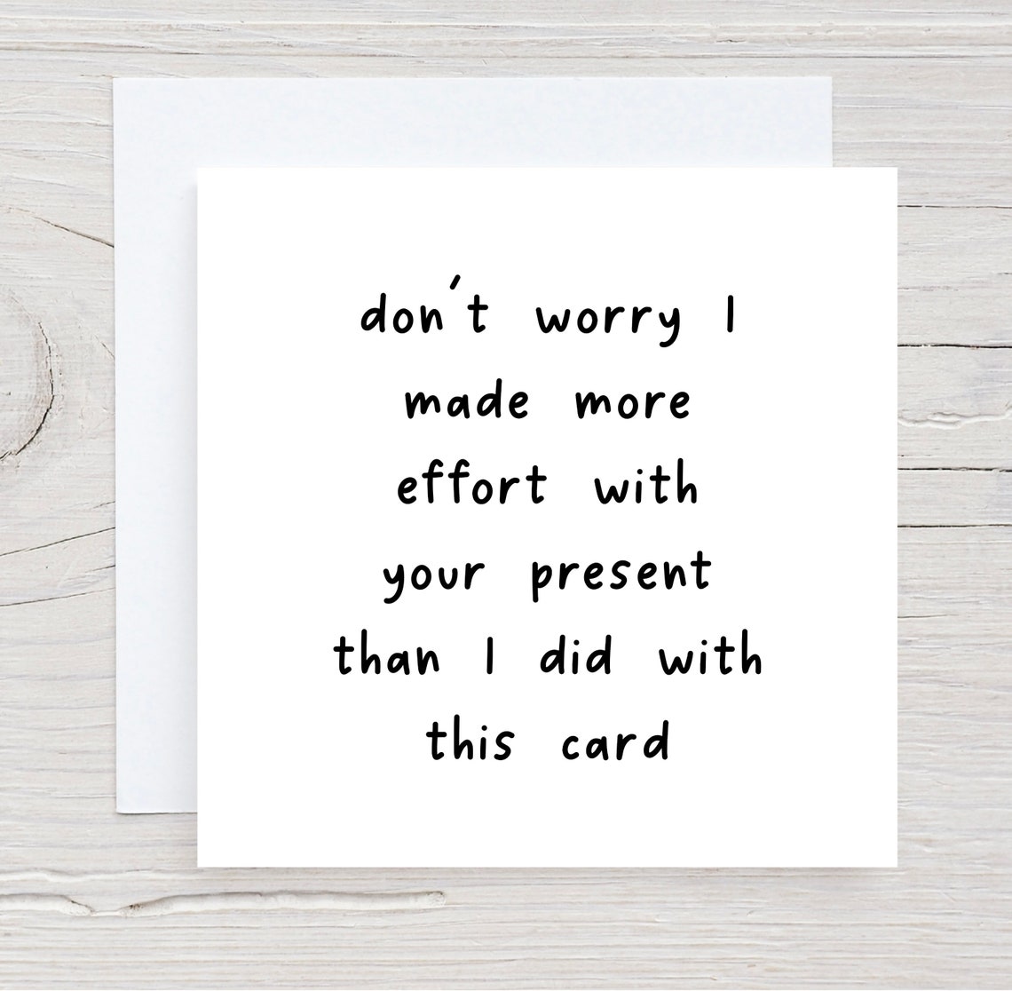 Sarcastic More Effort With Present Funny Birthday Card Poster - Image 4