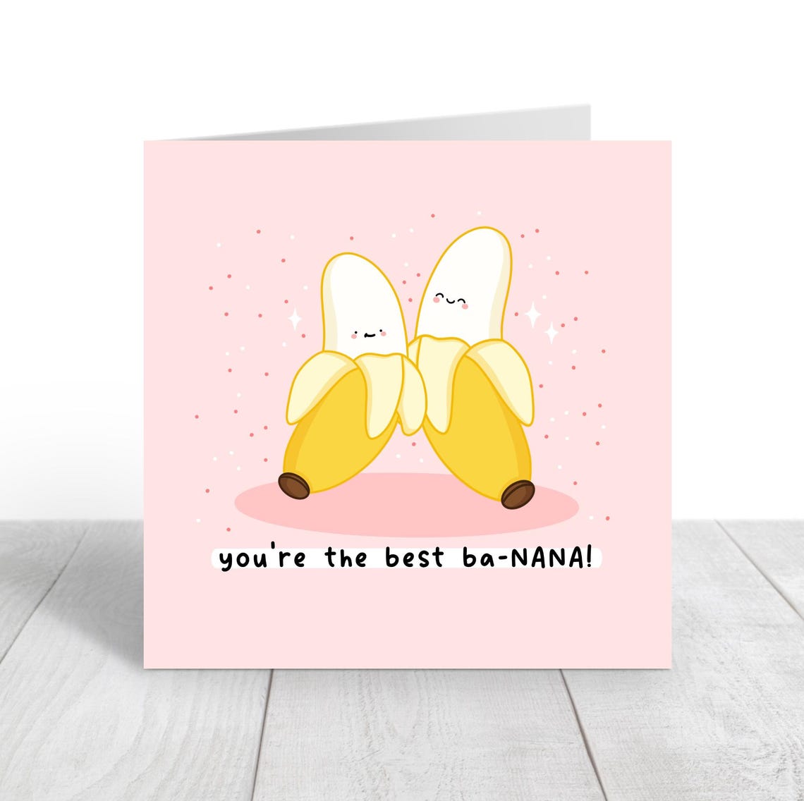 Kawaii Banana Pun Poster with Youre the Best Ba Nana Fruit Text - Image 2